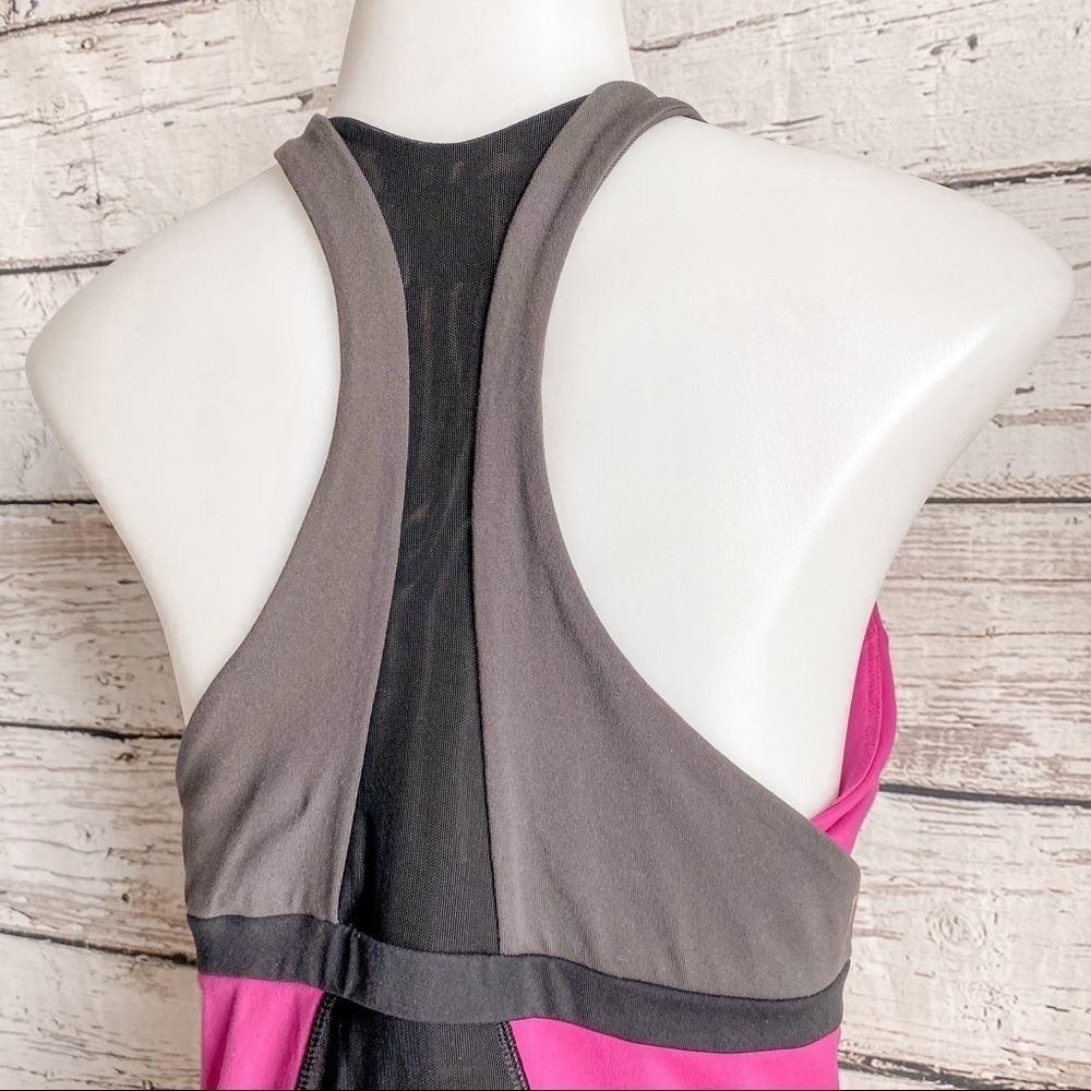 Lucy Powermax women's pink athletic racerback tank top, padded bra - Picture 5 of 8